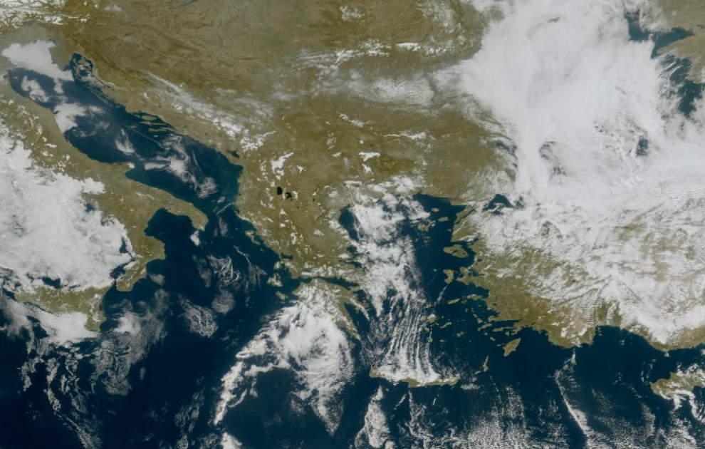 Τελευταία δορυφορική εικόνα νεφοκάλυψης