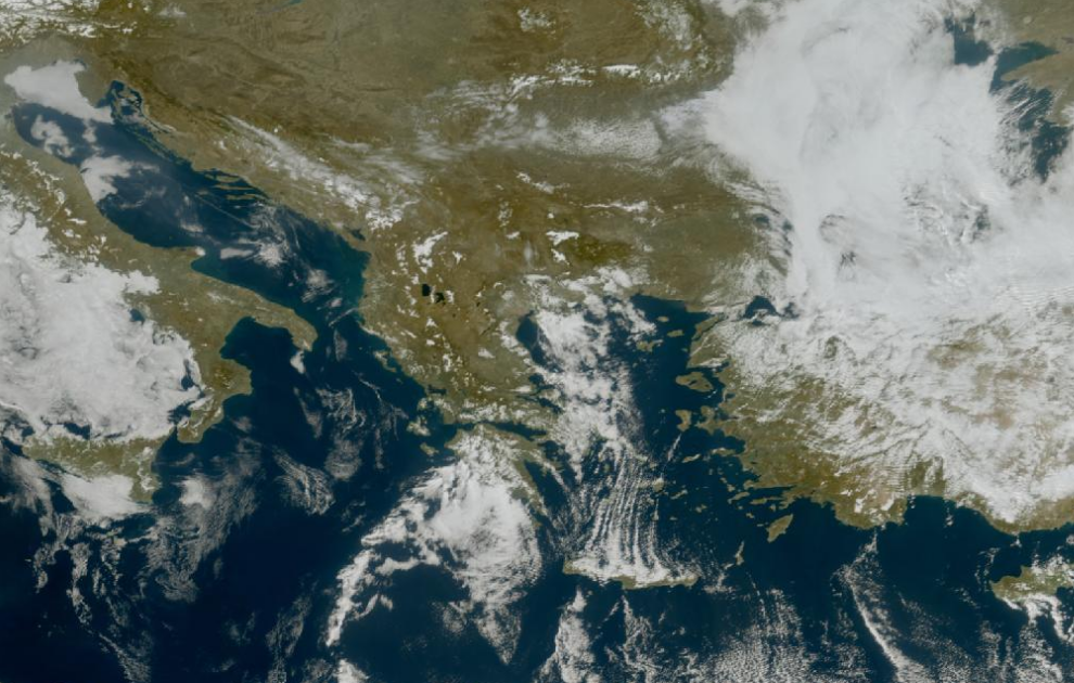 Τελευταία δορυφορική εικόνα νεφοκάλυψης