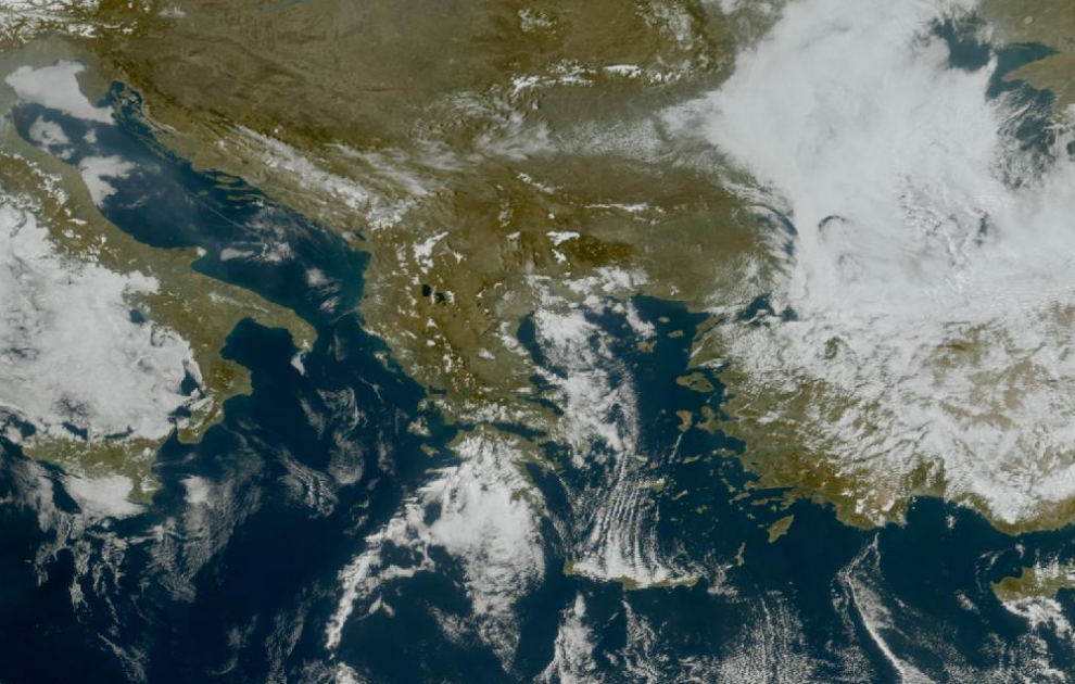 Τελευταία δορυφορική εικόνα νεφοκάλυψης