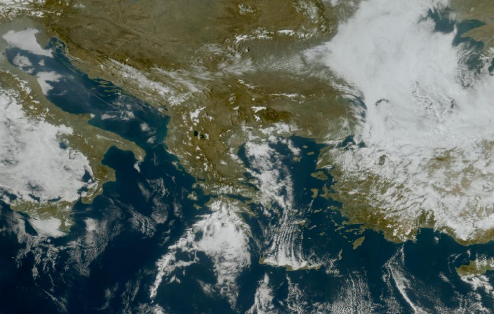 Τελευταία δορυφορική εικόνα νεφοκάλυψης