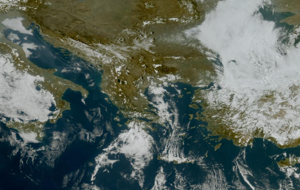 Τελευταία δορυφορική εικόνα νεφοκάλυψης