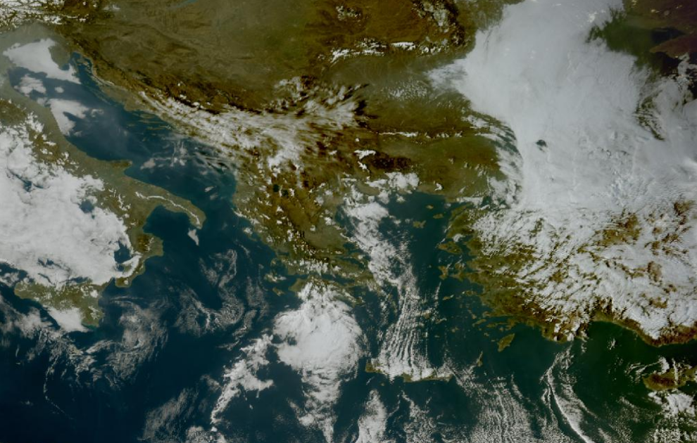 Τελευταία δορυφορική εικόνα νεφοκάλυψης