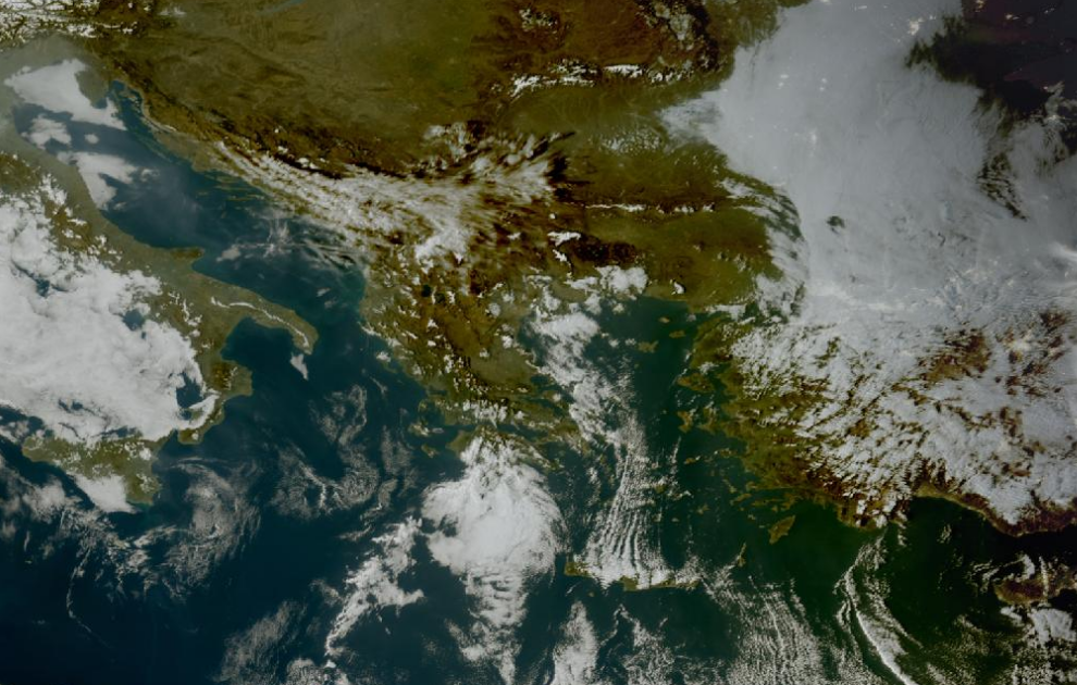 Τελευταία δορυφορική εικόνα νεφοκάλυψης