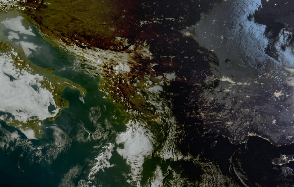 Τελευταία δορυφορική εικόνα νεφοκάλυψης