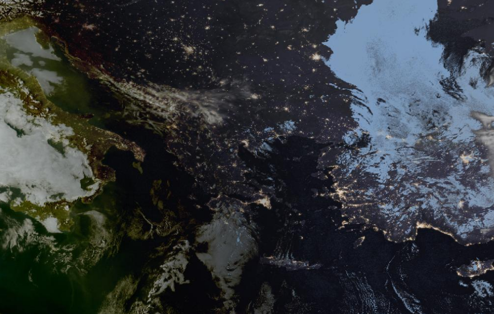 Τελευταία δορυφορική εικόνα νεφοκάλυψης