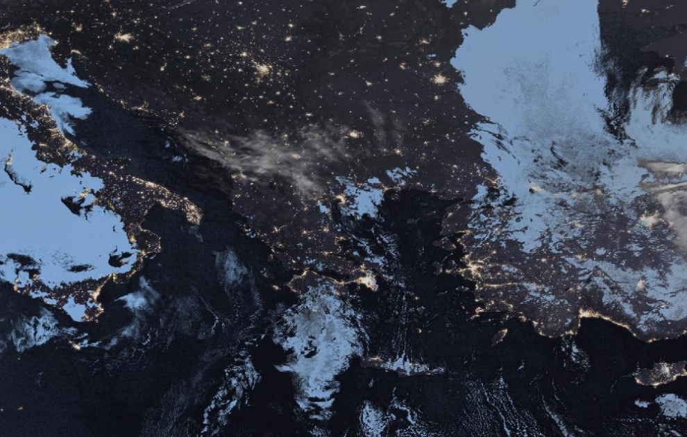 Τελευταία δορυφορική εικόνα νεφοκάλυψης