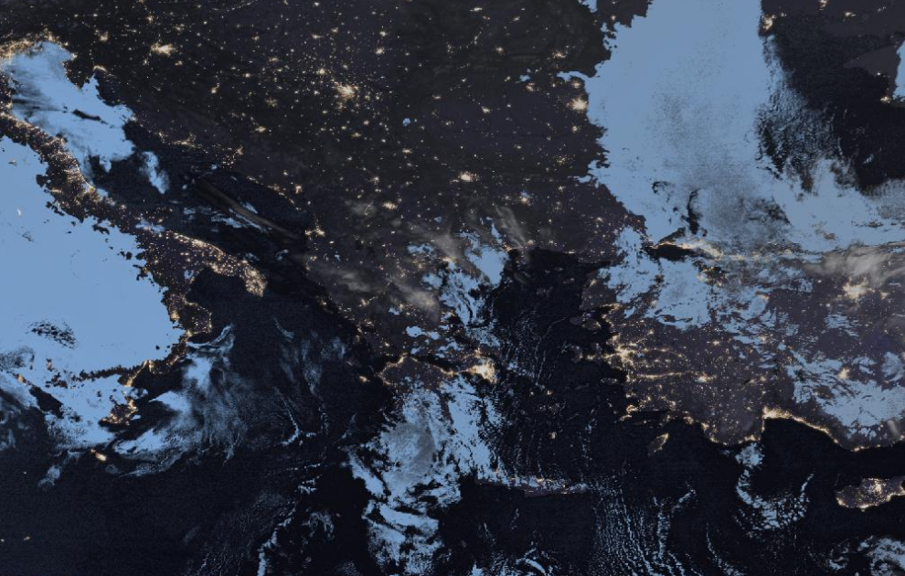 Τελευταία δορυφορική εικόνα νεφοκάλυψης