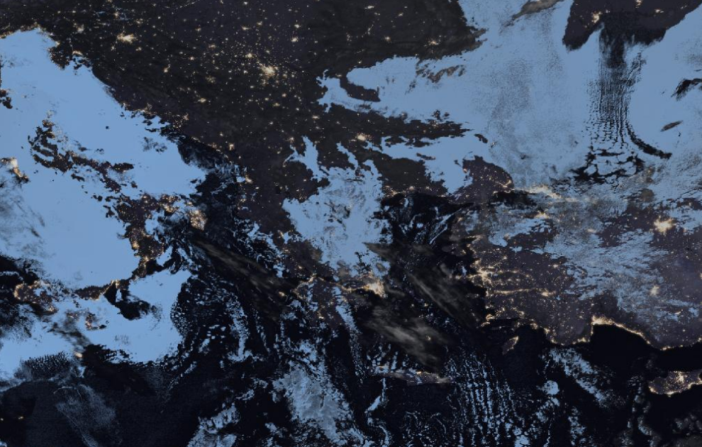 Τελευταία δορυφορική εικόνα νεφοκάλυψης