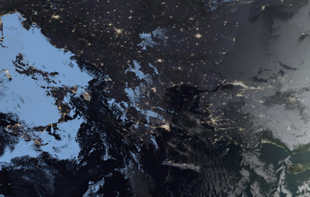 Τελευταία δορυφορική εικόνα νεφοκάλυψης