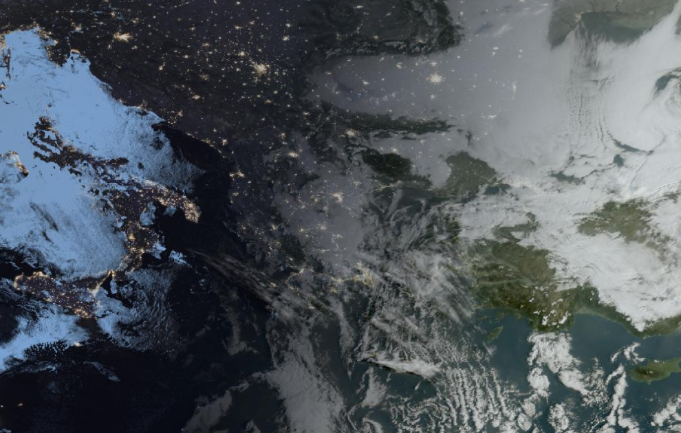 Τελευταία δορυφορική εικόνα νεφοκάλυψης