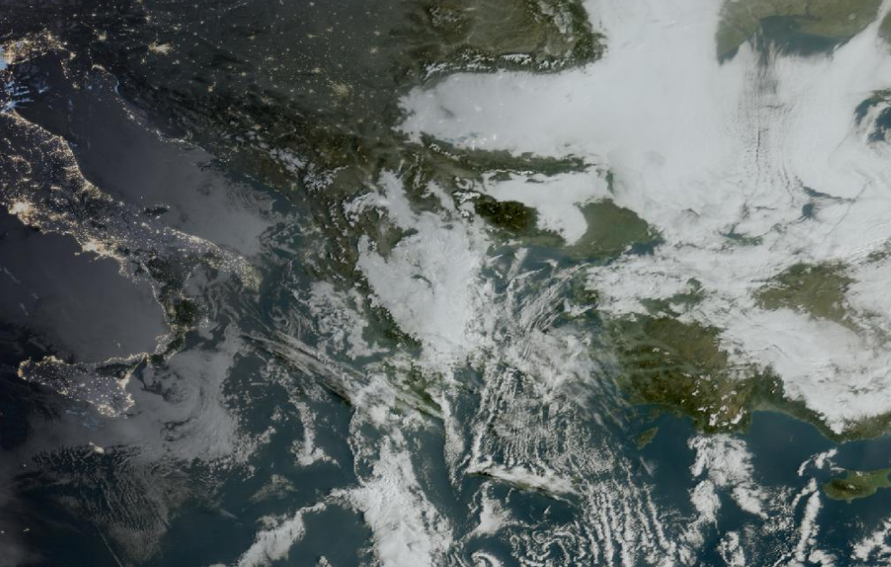 Τελευταία δορυφορική εικόνα νεφοκάλυψης