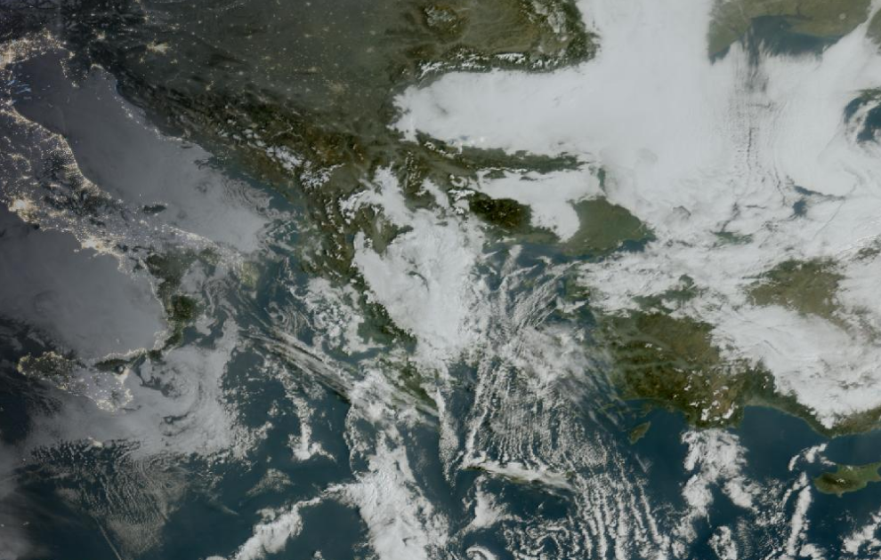 Τελευταία δορυφορική εικόνα νεφοκάλυψης