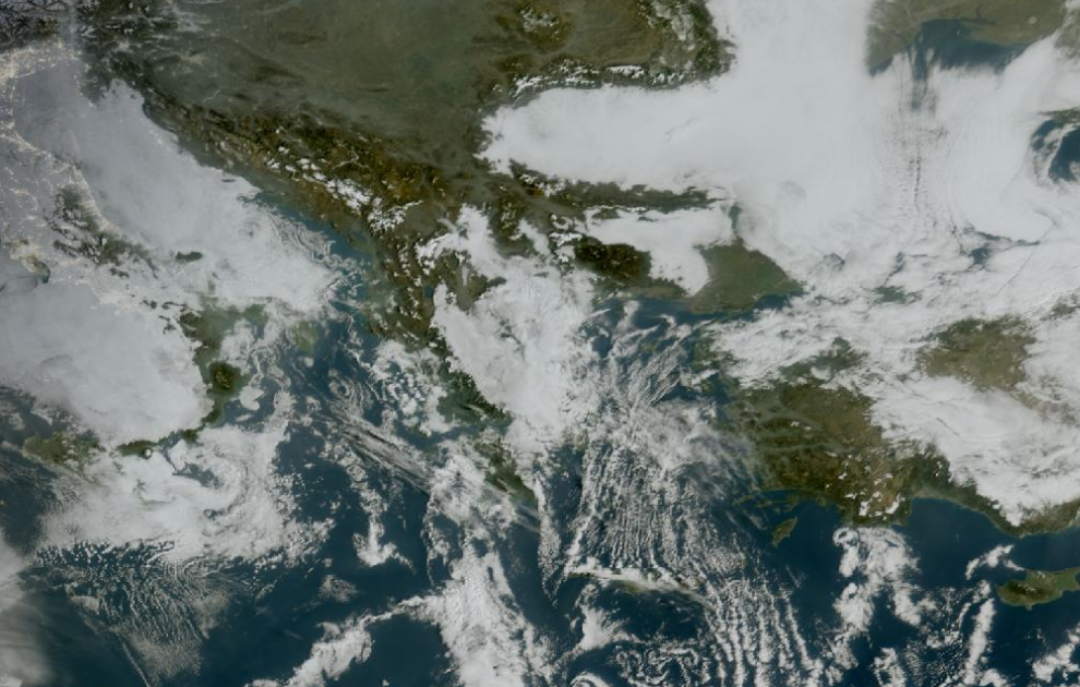 Τελευταία δορυφορική εικόνα νεφοκάλυψης