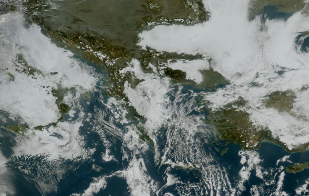 Τελευταία δορυφορική εικόνα νεφοκάλυψης