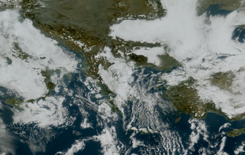 Τελευταία δορυφορική εικόνα νεφοκάλυψης