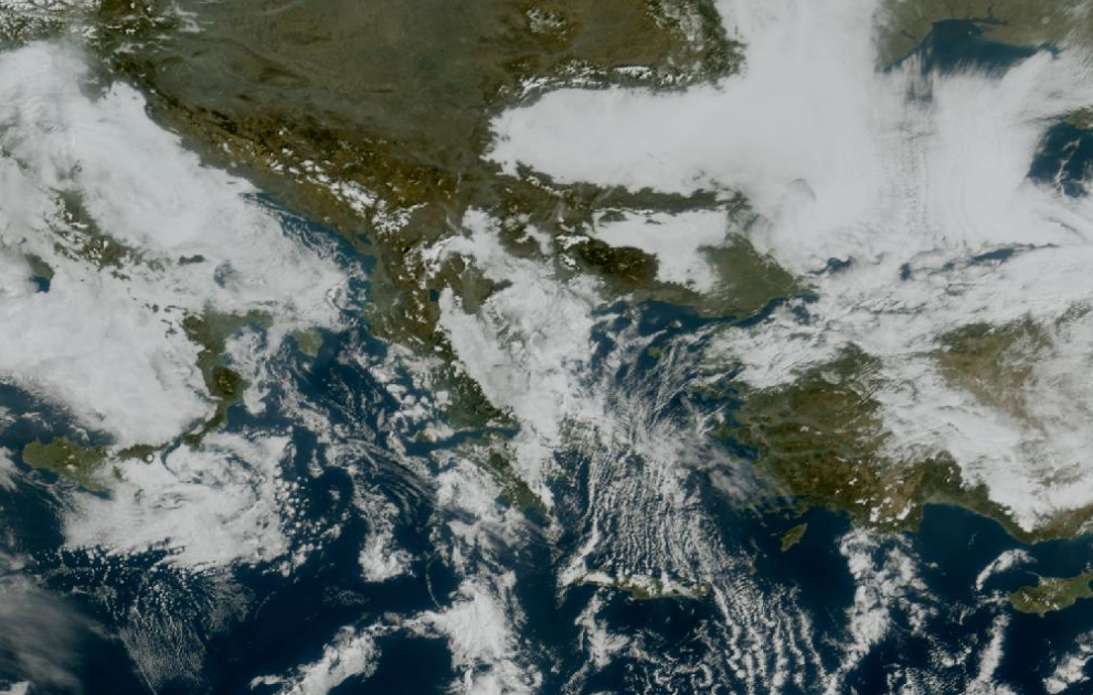 Τελευταία δορυφορική εικόνα νεφοκάλυψης