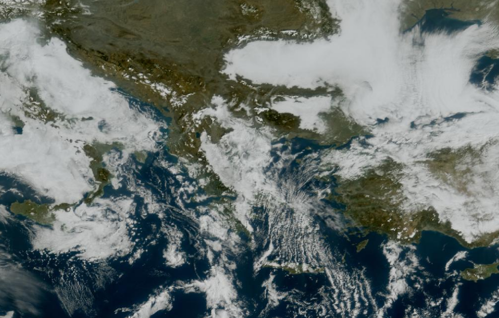 Τελευταία δορυφορική εικόνα νεφοκάλυψης