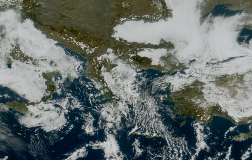 Τελευταία δορυφορική εικόνα νεφοκάλυψης