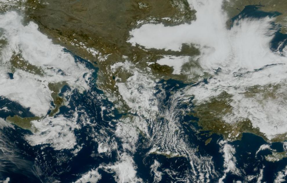 Τελευταία δορυφορική εικόνα νεφοκάλυψης