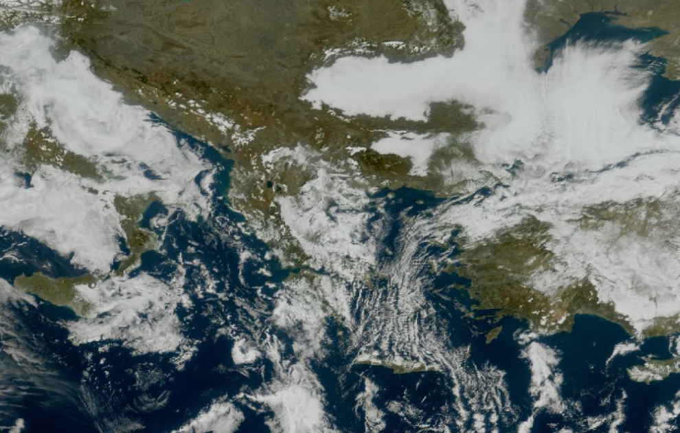 Τελευταία δορυφορική εικόνα νεφοκάλυψης