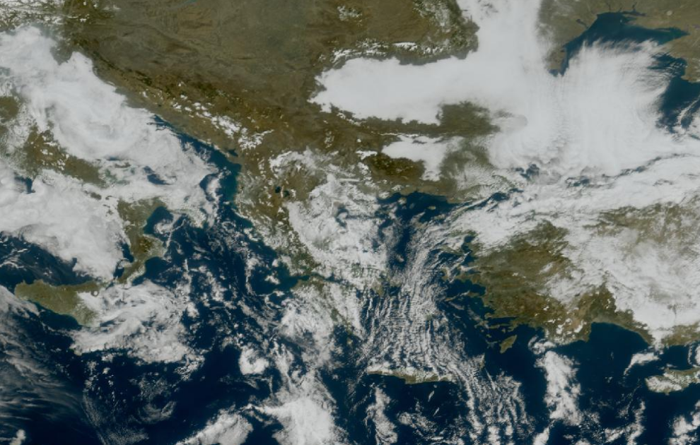 Τελευταία δορυφορική εικόνα νεφοκάλυψης