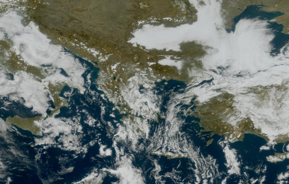 Τελευταία δορυφορική εικόνα νεφοκάλυψης