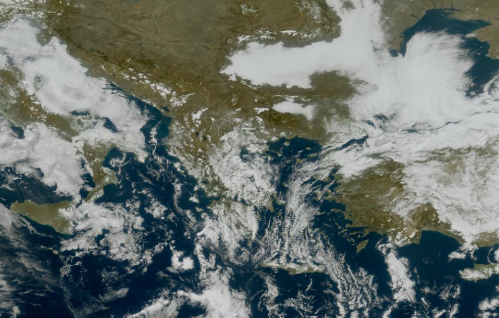 Τελευταία δορυφορική εικόνα νεφοκάλυψης