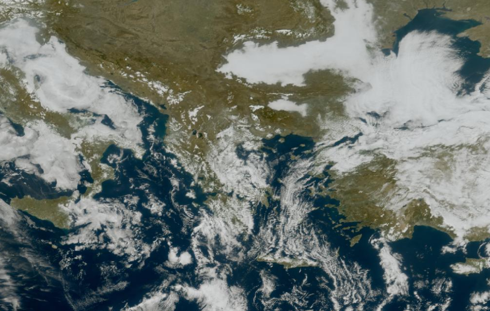 Τελευταία δορυφορική εικόνα νεφοκάλυψης