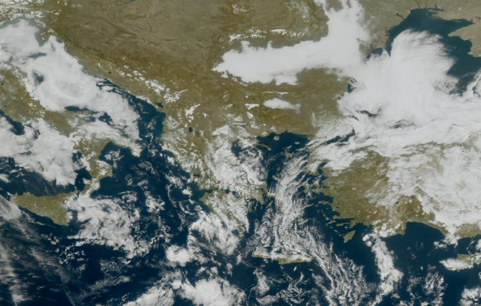 Τελευταία δορυφορική εικόνα νεφοκάλυψης