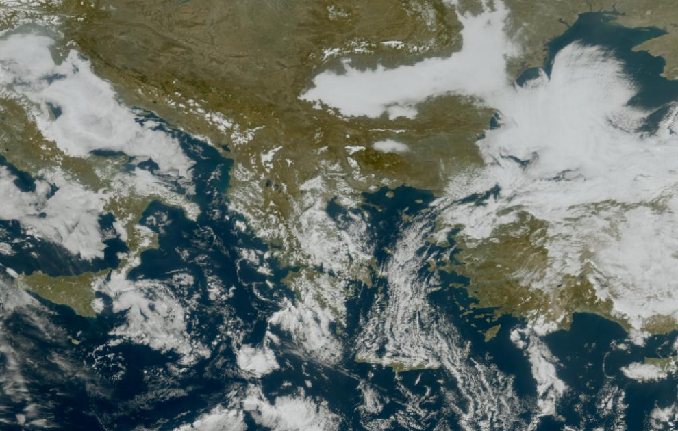 Τελευταία δορυφορική εικόνα νεφοκάλυψης