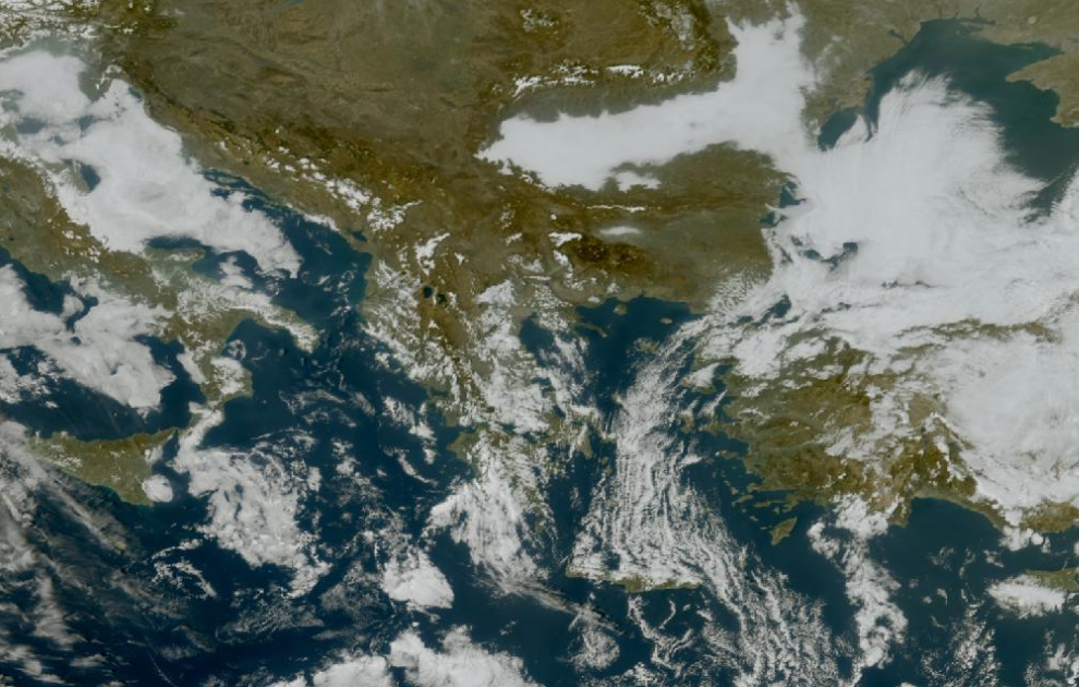 Τελευταία δορυφορική εικόνα νεφοκάλυψης