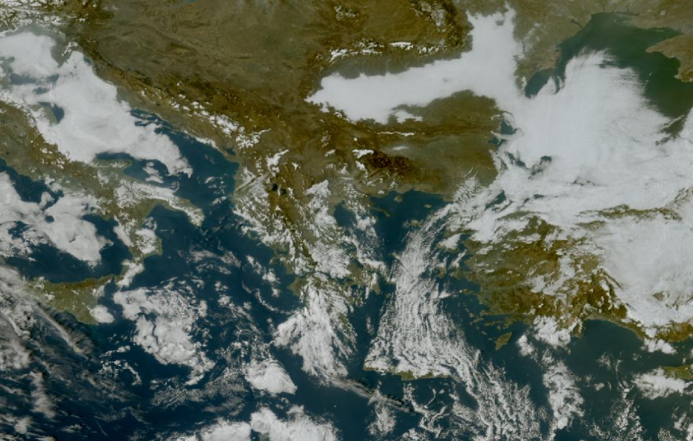 Τελευταία δορυφορική εικόνα νεφοκάλυψης