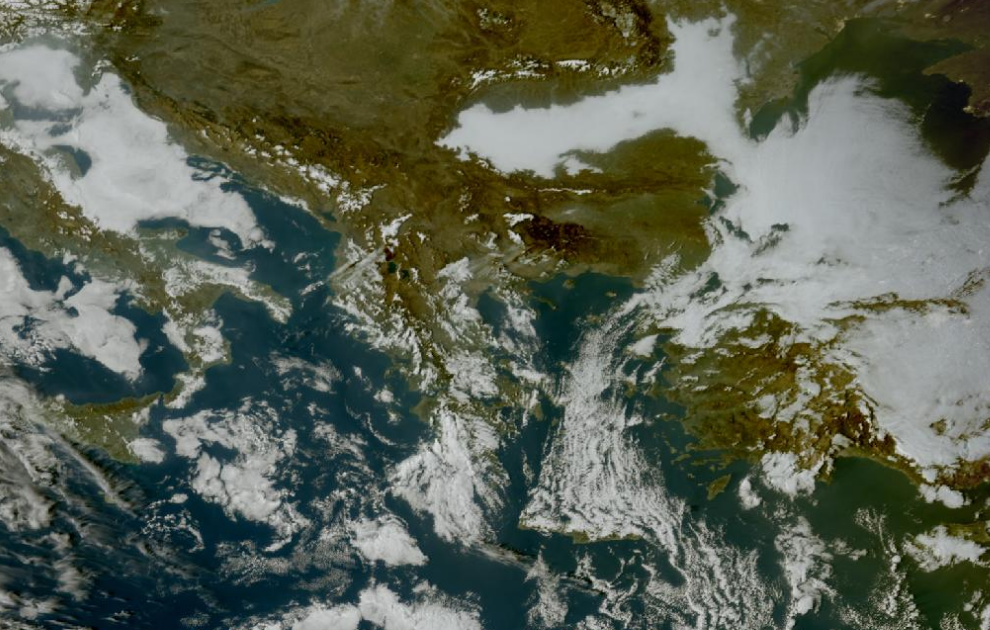 Τελευταία δορυφορική εικόνα νεφοκάλυψης