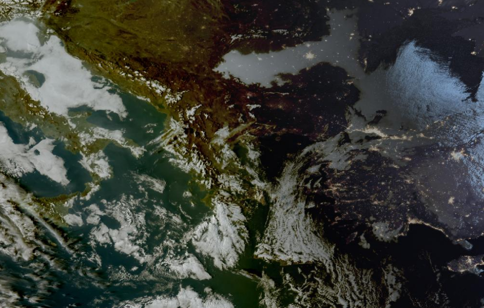 Τελευταία δορυφορική εικόνα νεφοκάλυψης