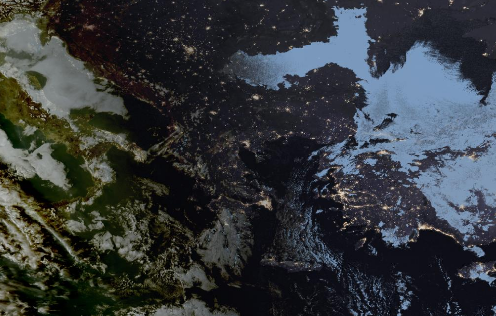 Τελευταία δορυφορική εικόνα νεφοκάλυψης