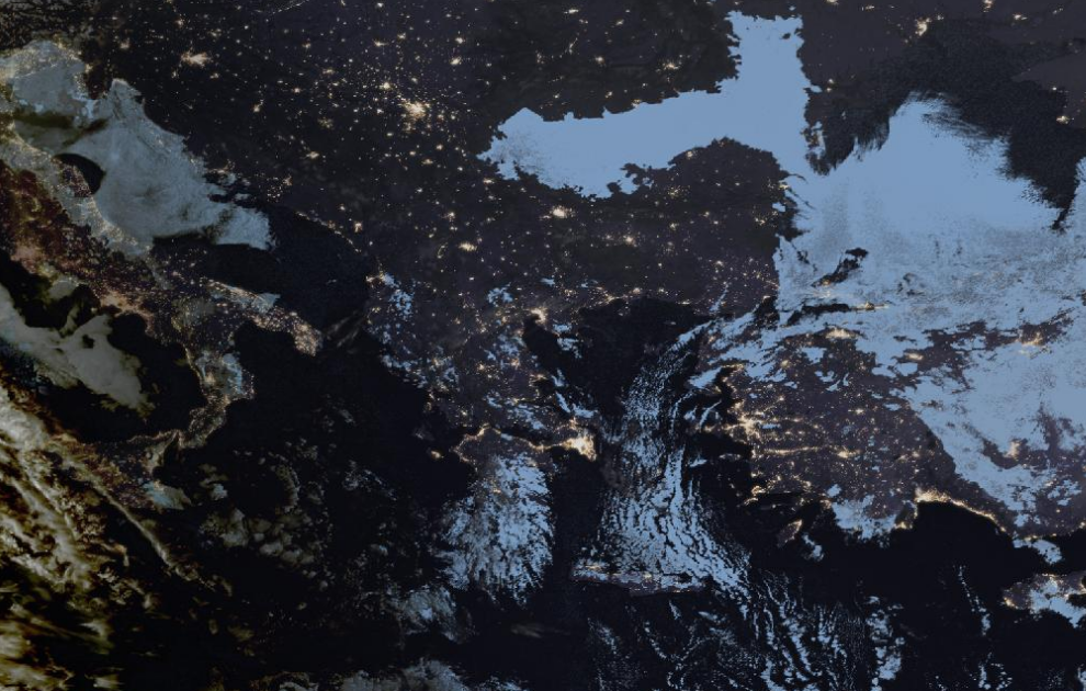 Τελευταία δορυφορική εικόνα νεφοκάλυψης