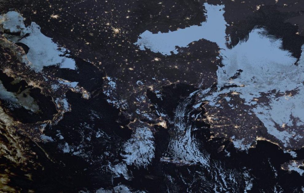 Τελευταία δορυφορική εικόνα νεφοκάλυψης