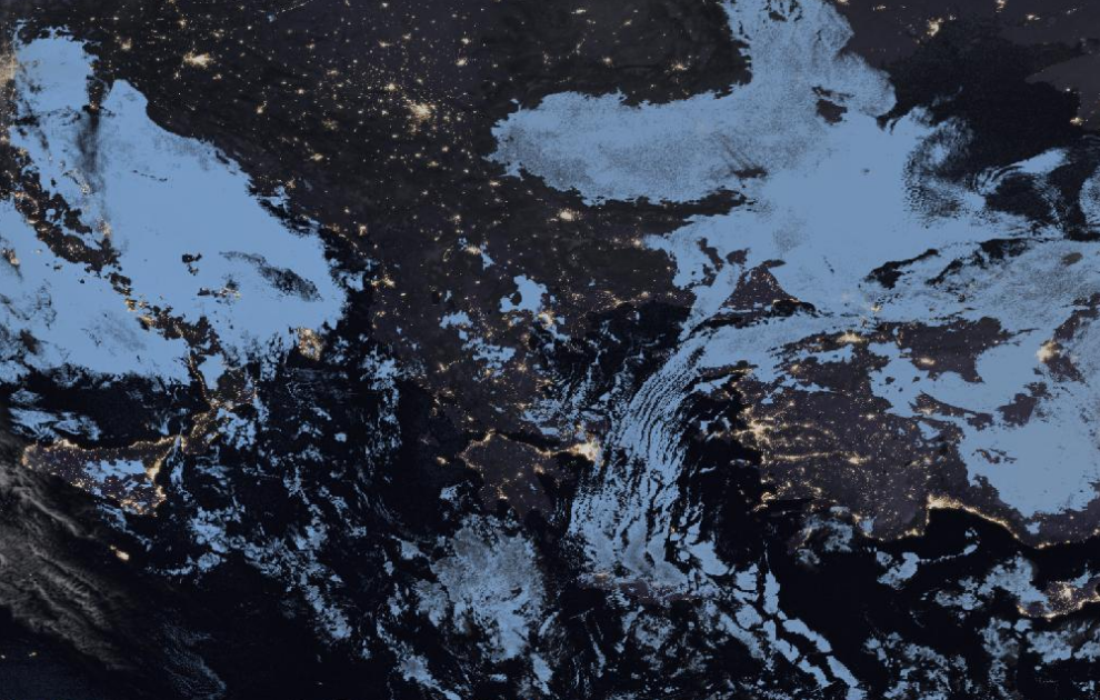 Τελευταία δορυφορική εικόνα νεφοκάλυψης