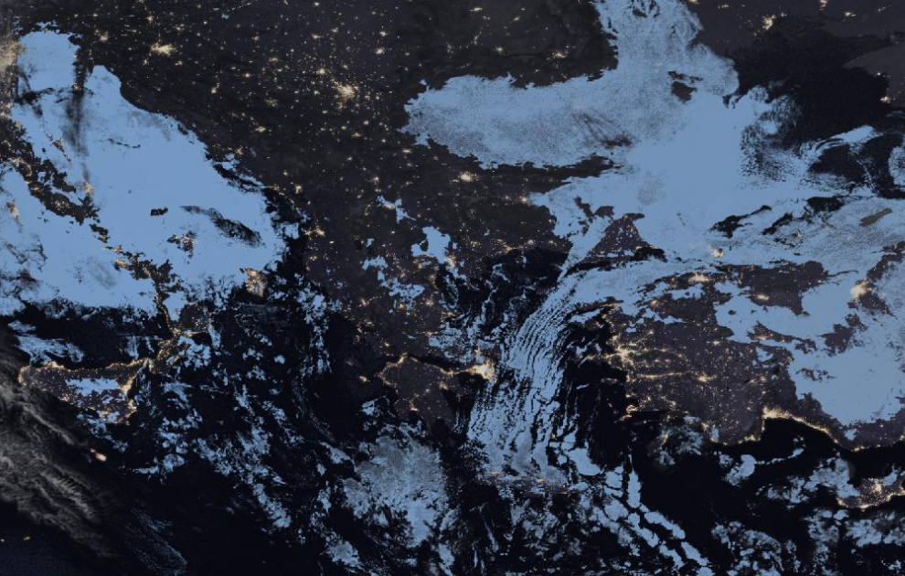 Τελευταία δορυφορική εικόνα νεφοκάλυψης