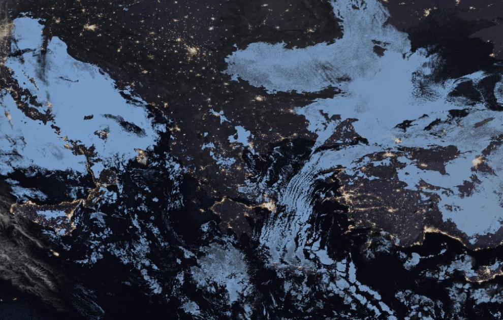 Τελευταία δορυφορική εικόνα νεφοκάλυψης