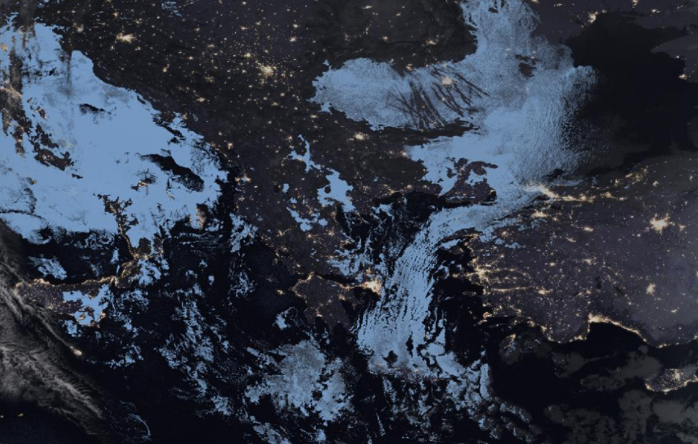 Τελευταία δορυφορική εικόνα νεφοκάλυψης