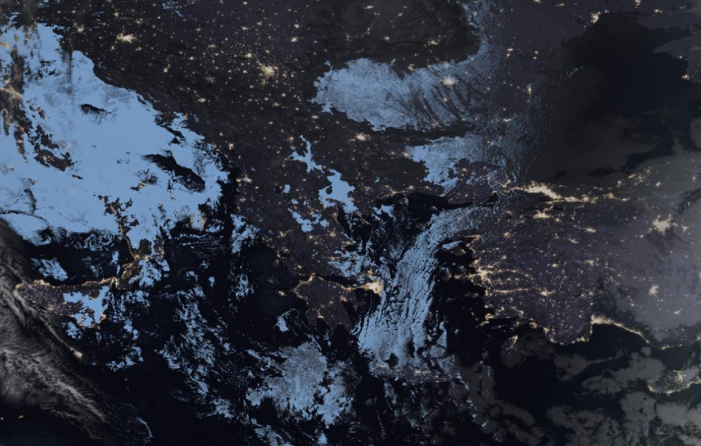 Τελευταία δορυφορική εικόνα νεφοκάλυψης