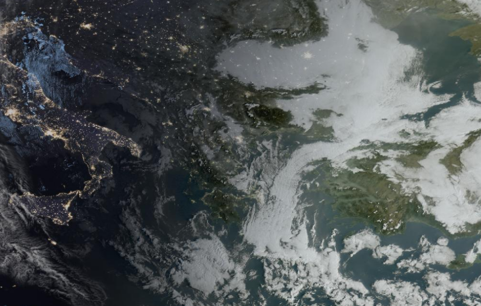 Τελευταία δορυφορική εικόνα νεφοκάλυψης