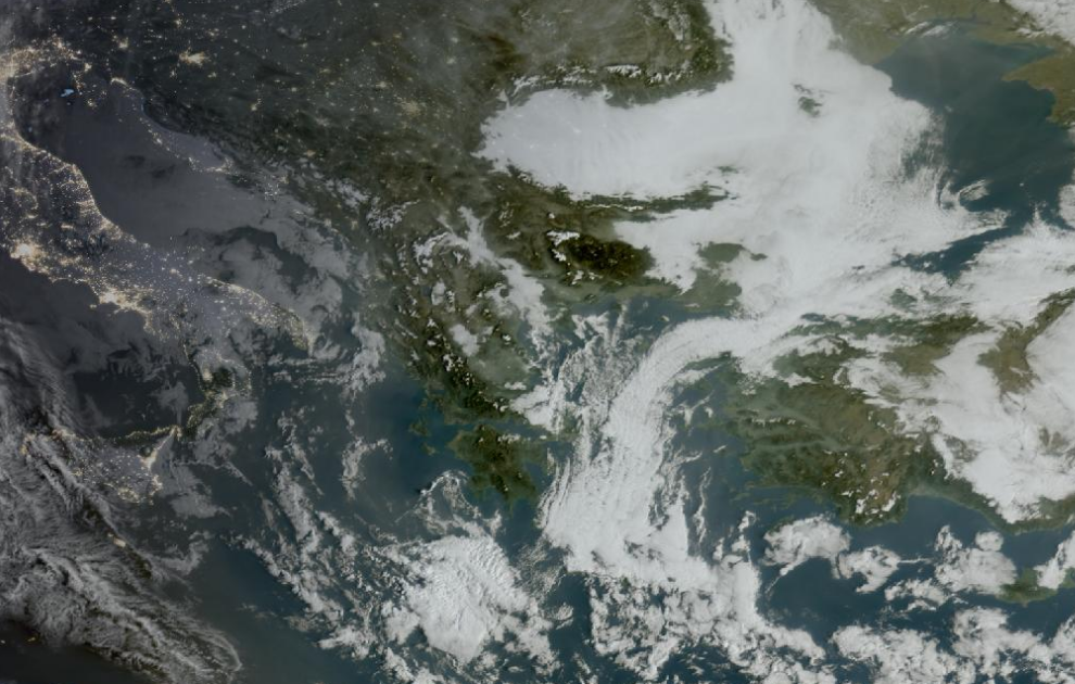 Τελευταία δορυφορική εικόνα νεφοκάλυψης