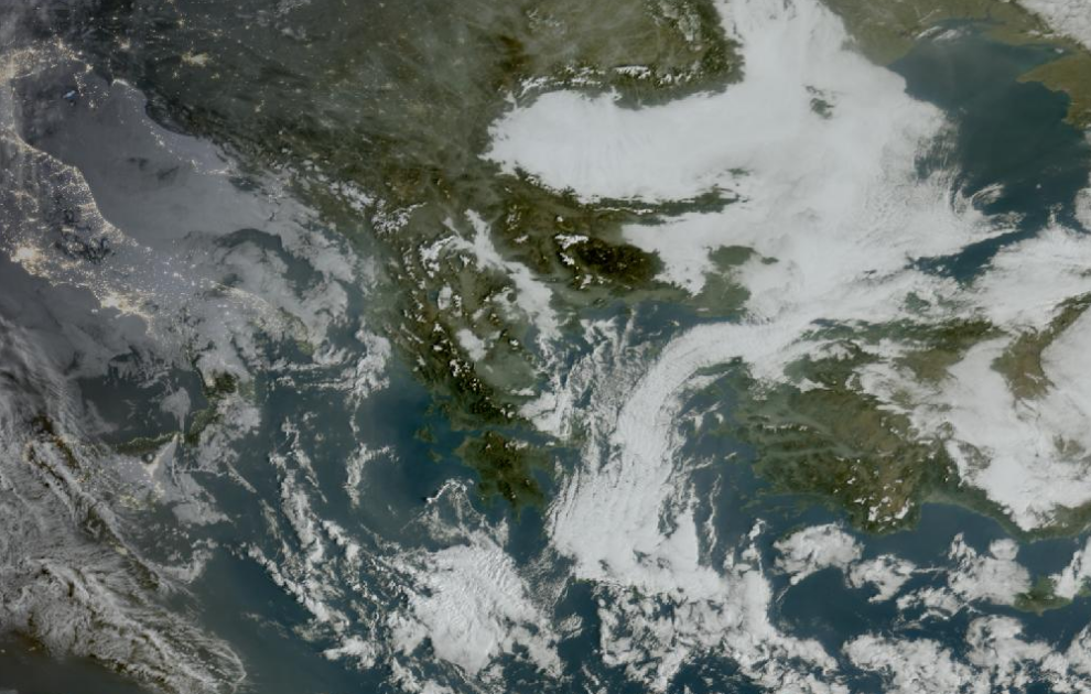 Τελευταία δορυφορική εικόνα νεφοκάλυψης