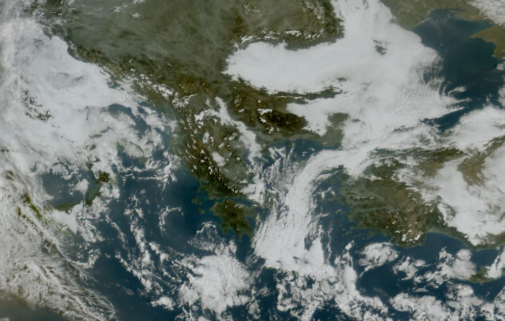 Τελευταία δορυφορική εικόνα νεφοκάλυψης