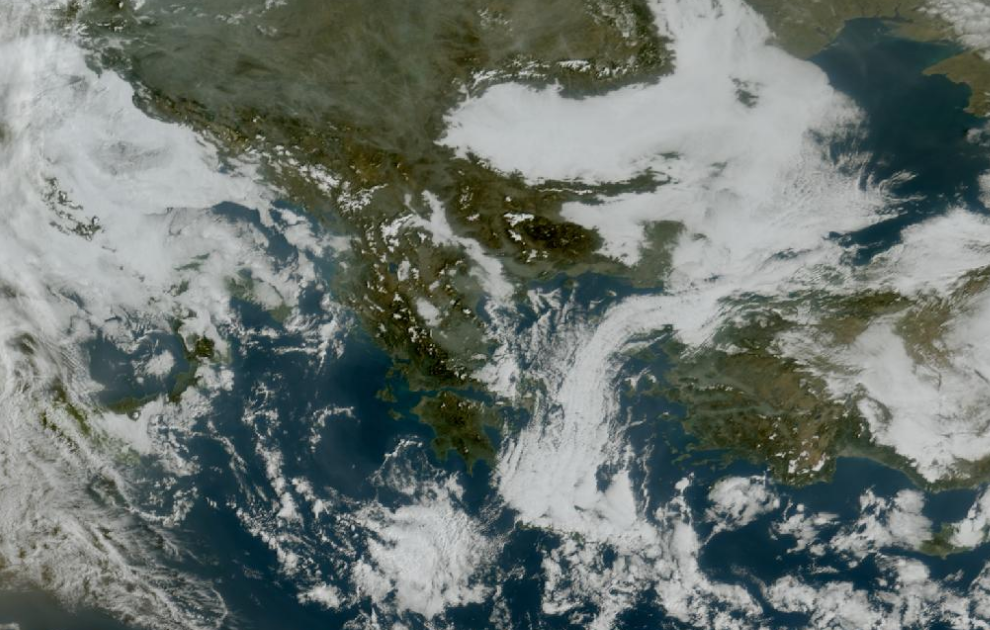 Τελευταία δορυφορική εικόνα νεφοκάλυψης