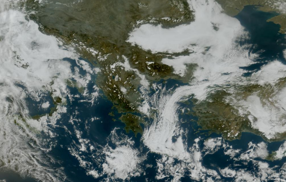 Τελευταία δορυφορική εικόνα νεφοκάλυψης