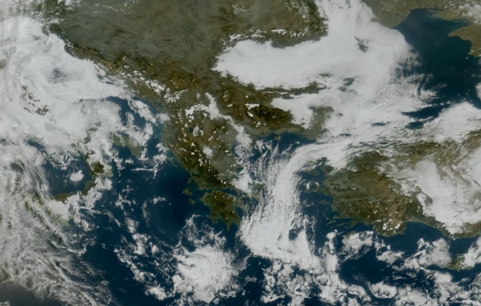 Τελευταία δορυφορική εικόνα νεφοκάλυψης