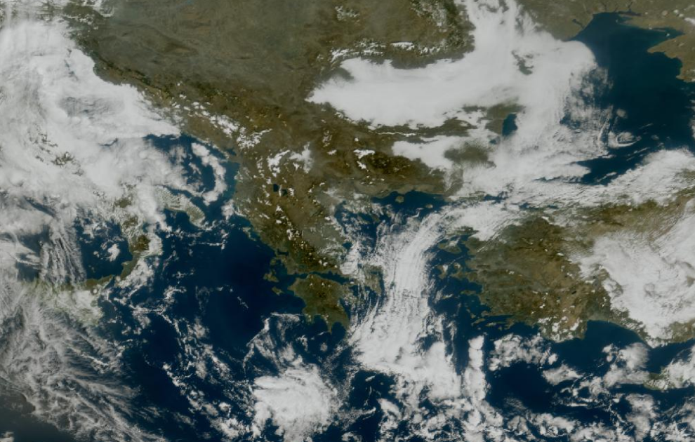 Τελευταία δορυφορική εικόνα νεφοκάλυψης